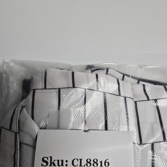 Alberto Makali Top Womens Large Black White Button Up Long Sleeve Career Classic - Picture 12 of 12